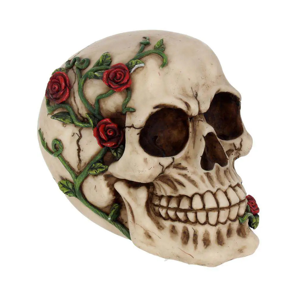 Figurine skull gothic rose from beyond